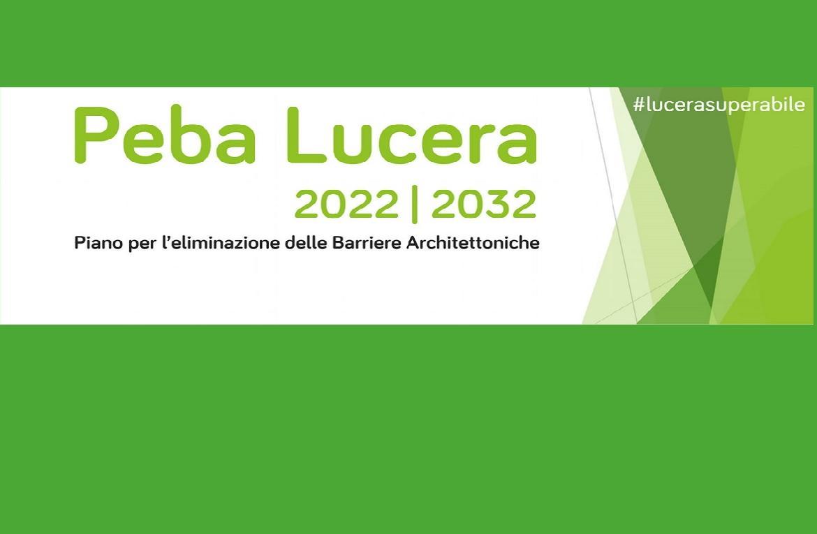 'Il Peba Lucera' pubblicato sul sito istituzionale del comune