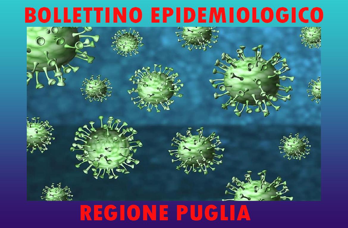 Bollettino epidemiologico regione Puglia ... 1.948 nuovi contagi in provincia di Foggia