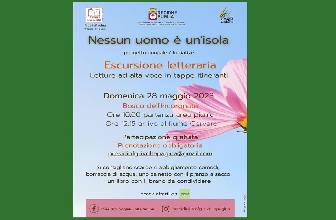 Escursione letteraria con letture ad alta voce nel Bosco dell’Incoronata.