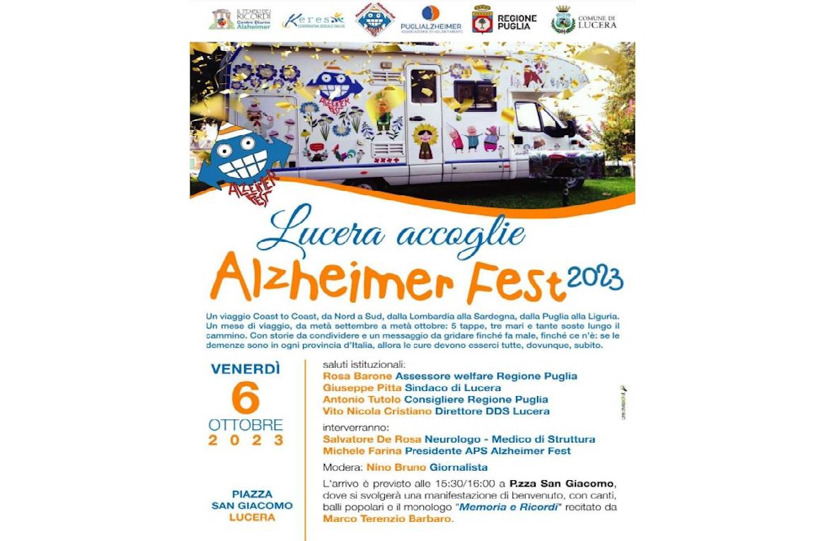 Lucera accoglie 'Alzheimer Fest 2023'