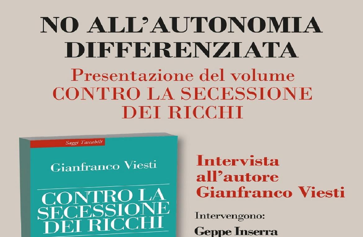 Foggia 'Contro la secessione dei ricchi': incontro a Palazzo Dogana