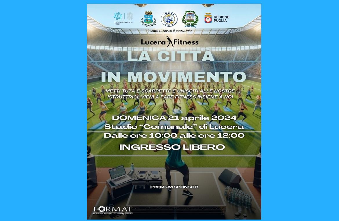 Lucera, domenica 21 aprile prima edizione de 'La città in movimento - Lucera fitness'