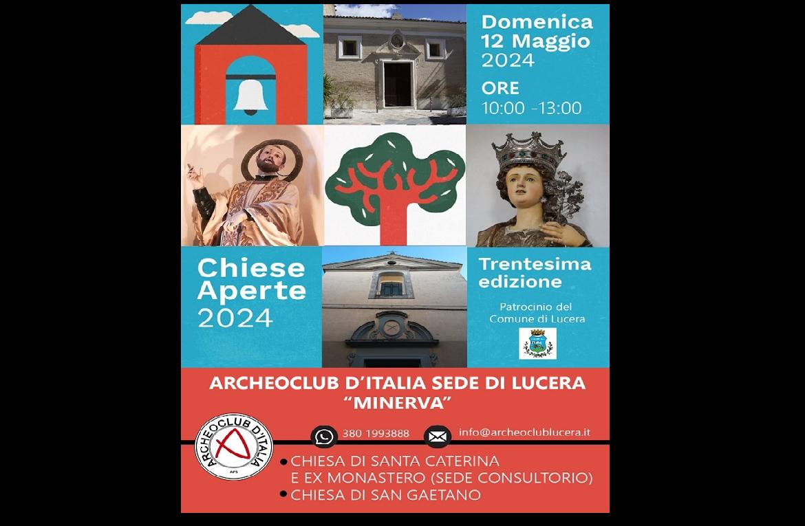 Anche a Lucera la XXX Edizione di 'Chiese Aperte'