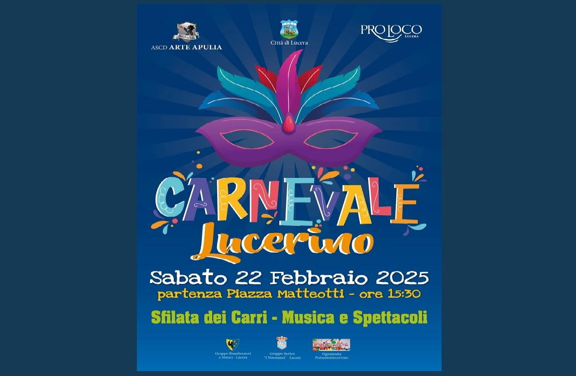 Tutto pronto per il Carnevale Lucerino 2025