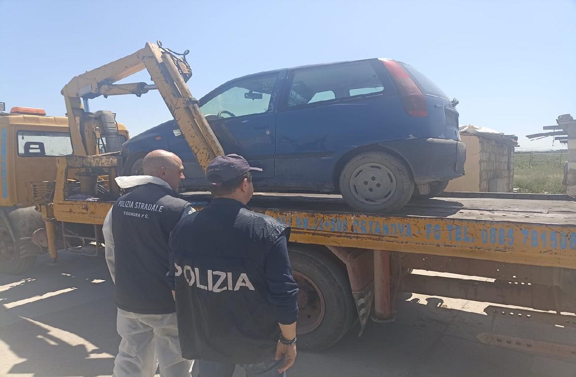 Borgo Mezzanone: La Polizia di Stato controlla 83 autovetture e ne sequestra penalmente 11 di provenienza illecita