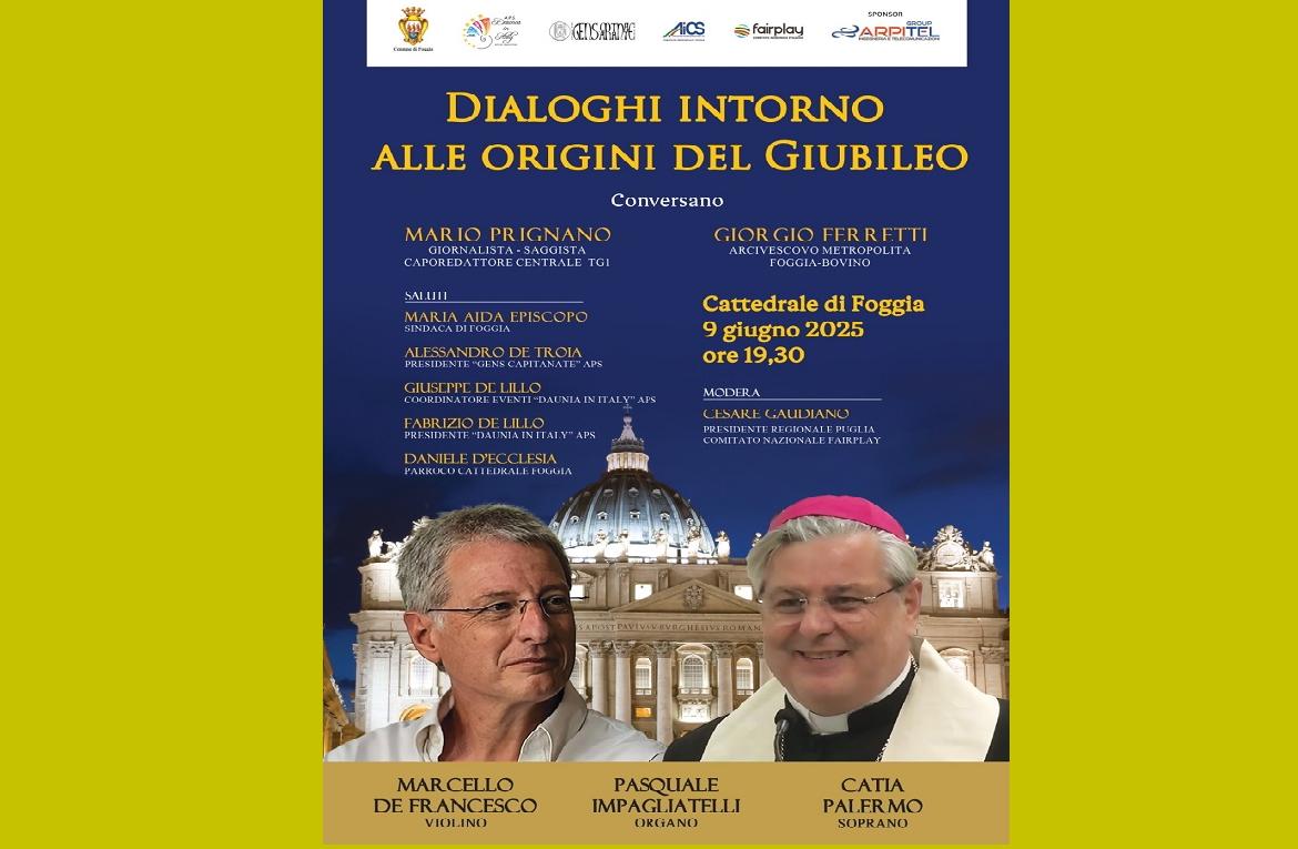 Foggia ospita i 'Dialoghi intorno alle origini del Giubileo”'