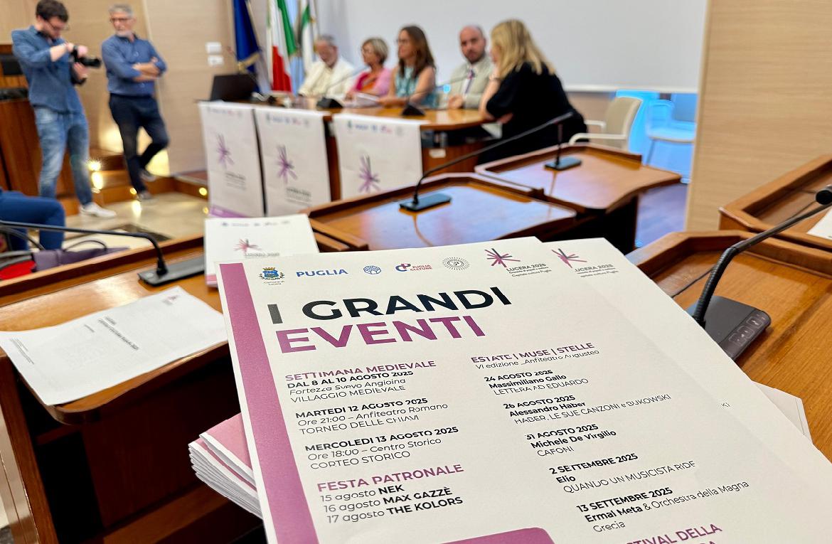 Lucera entra nel cuore dell’estate culturale: grandi eventi e spettacoli per la Capitale della Cultura Puglia 2025