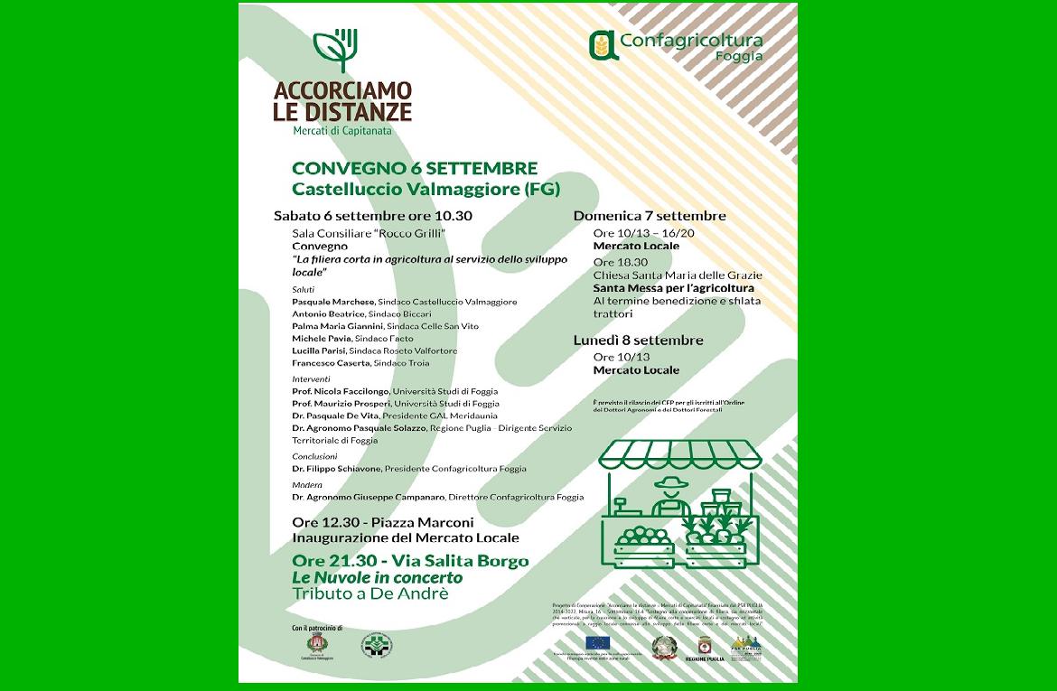 'Accorciamo le distanze - Mercati di Capitanata ' dal 6 all’8 settembre 2025 a Castelluccio Valmaggiore