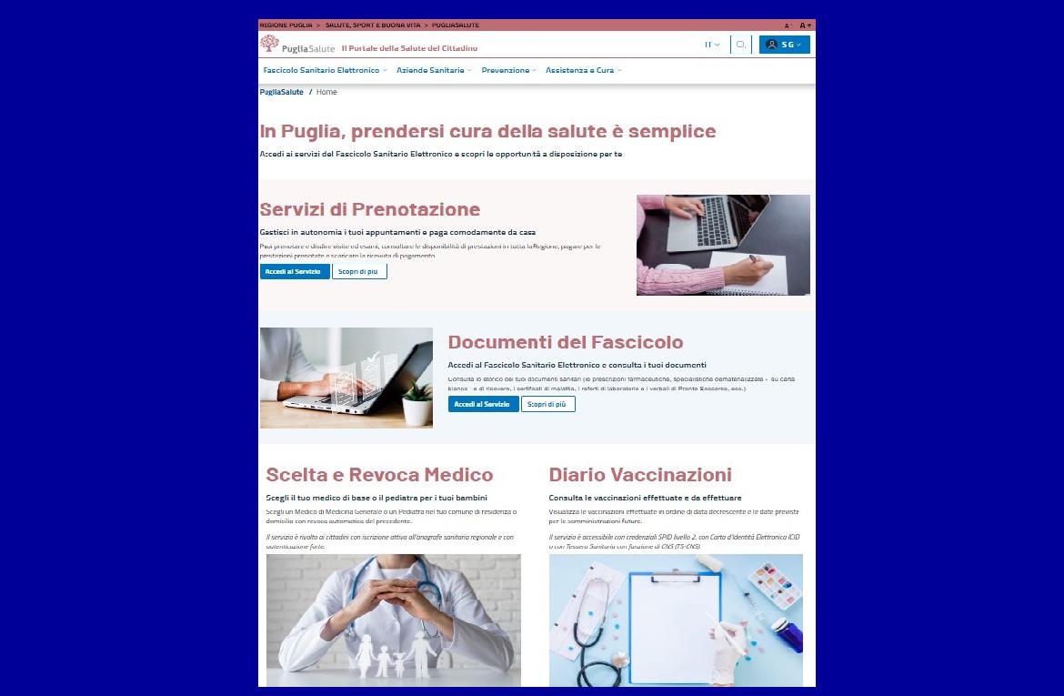 Dal 7 ottobre online il nuovo Portale della Salute della Regione Puglia