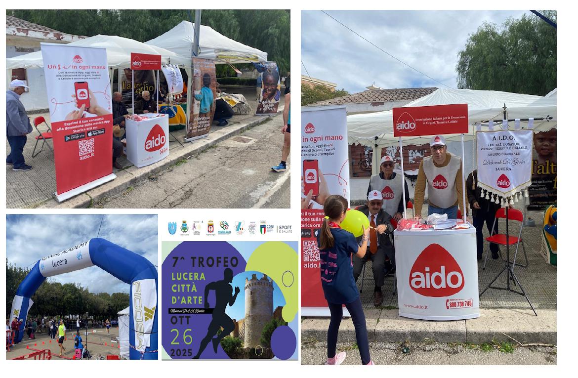 Sport e Cuore a Lucera: gara podistica e impegno sociale con AIDO e 'L'Altro mio Figlio'