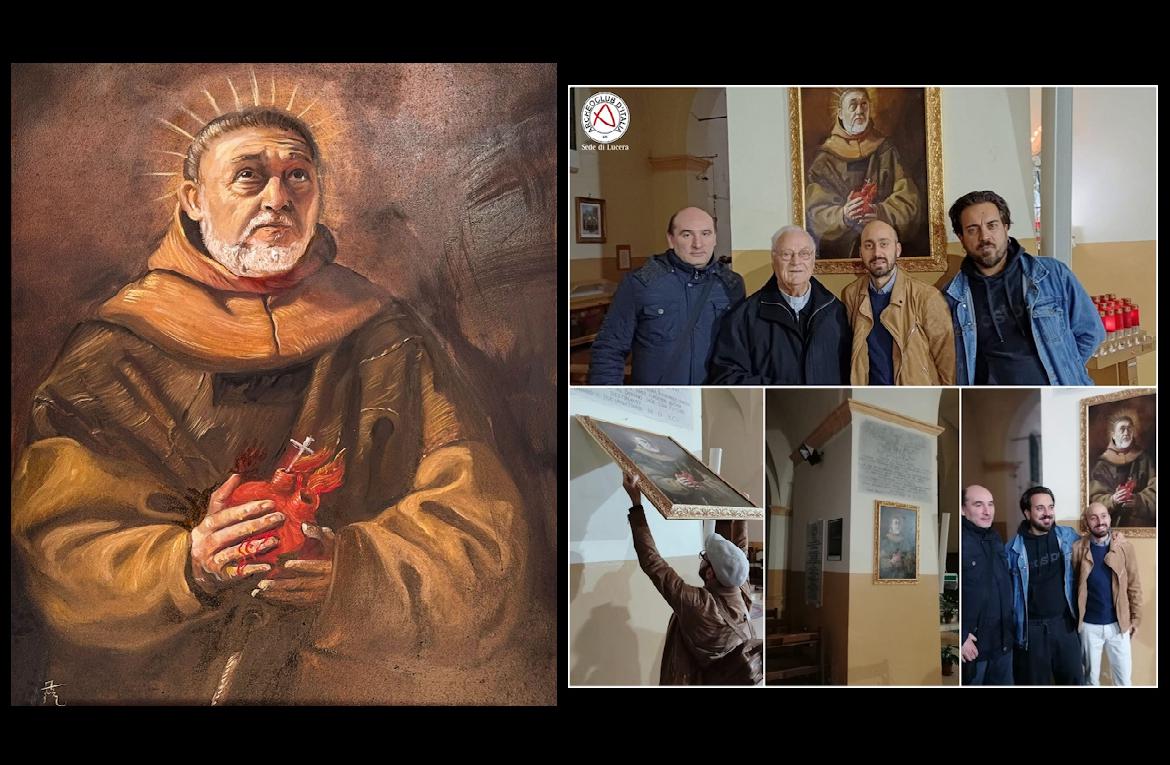 L' Archeoclub d’Italia 'Minerva' dona la tela del B.Giovanni da Stroncone alla chiesa del S.Salvatore