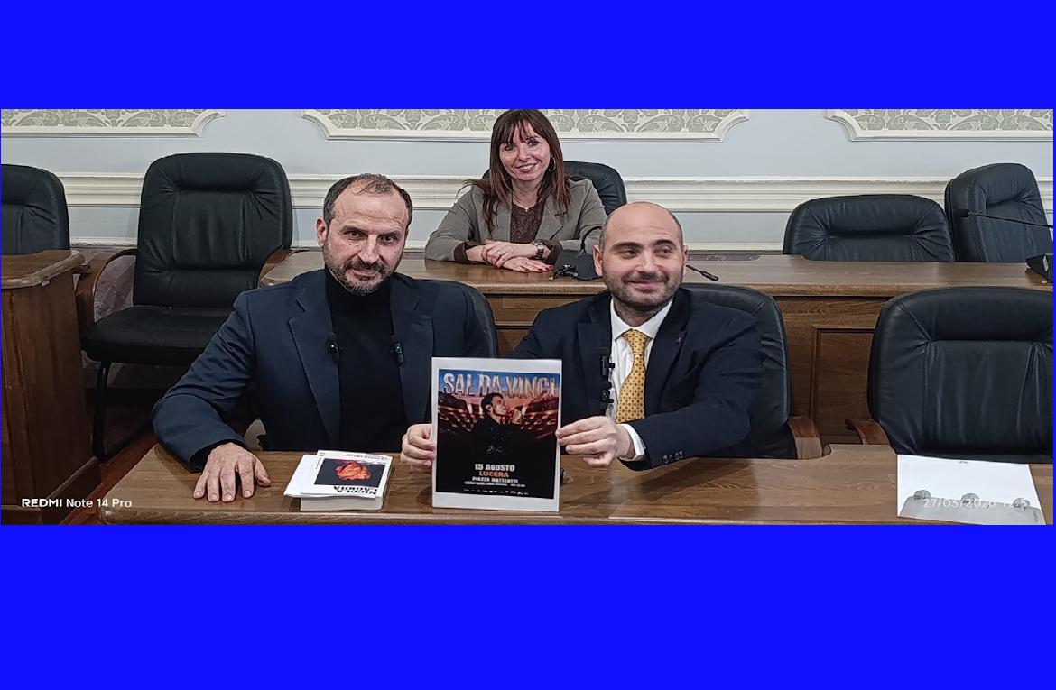 Sal Da Vinci a Lucera per Ferragosto: il vincitore di Sanremo accende le Feste Patronali 2026