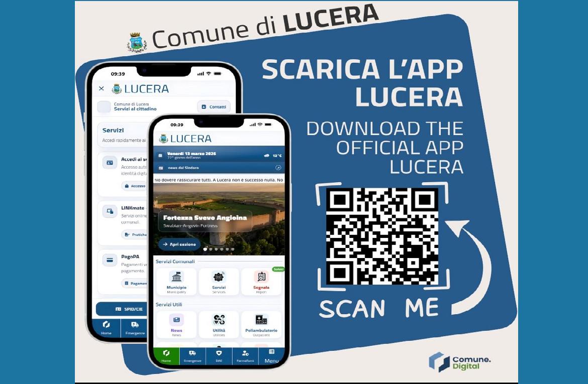 Nasce APP Lucera, sullo smartphone informazioni e servizi per cittadini e turisti