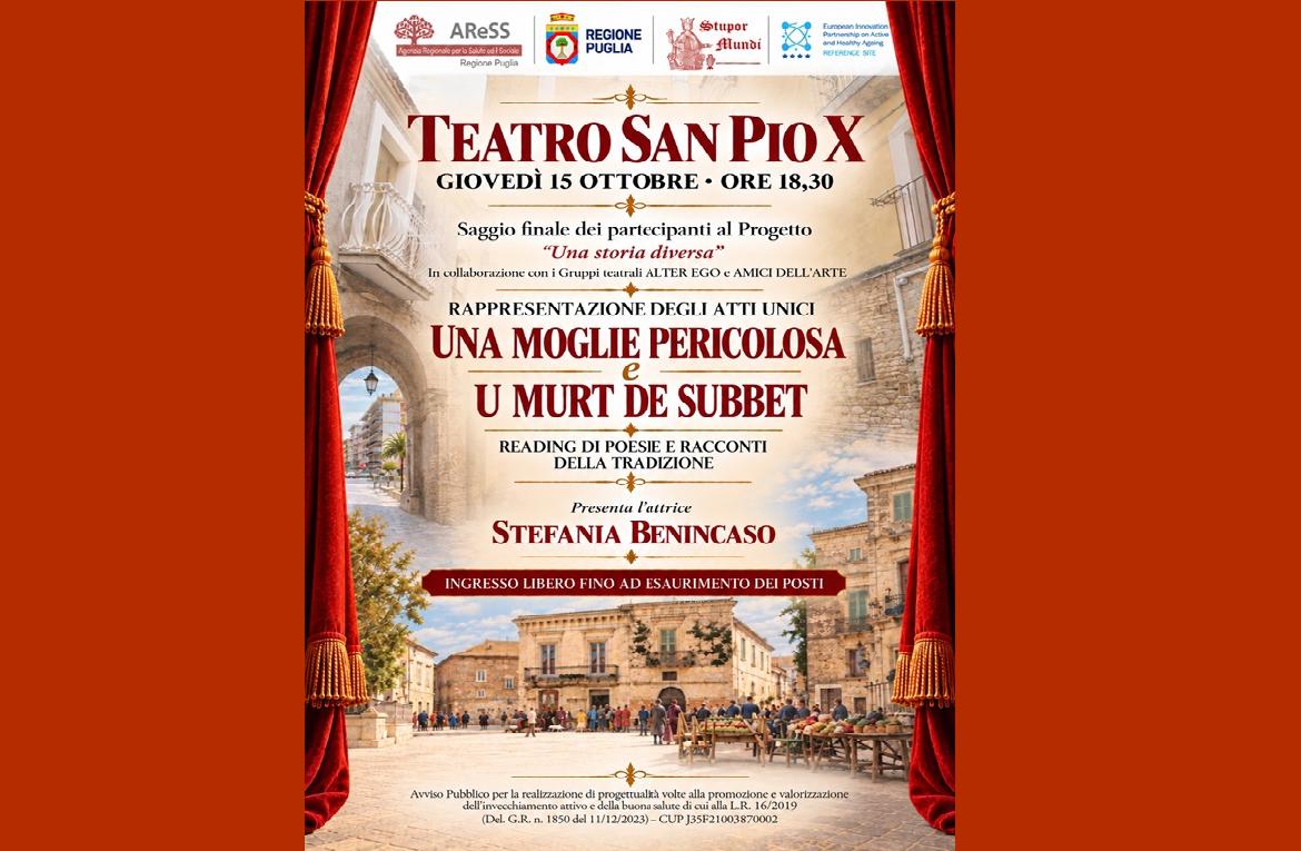 Teatro parrocchia San Pio X: a Lucera va in scena il saggio finale del progetto 'Una storia diversa'